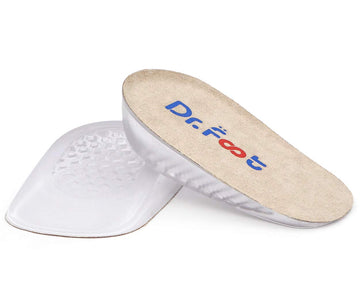 Drfoot Height Increase Insoles, Heel Cushion Inserts, Heel Lift Inserts For Leg Length Discrepancies (Large (1 Height))
