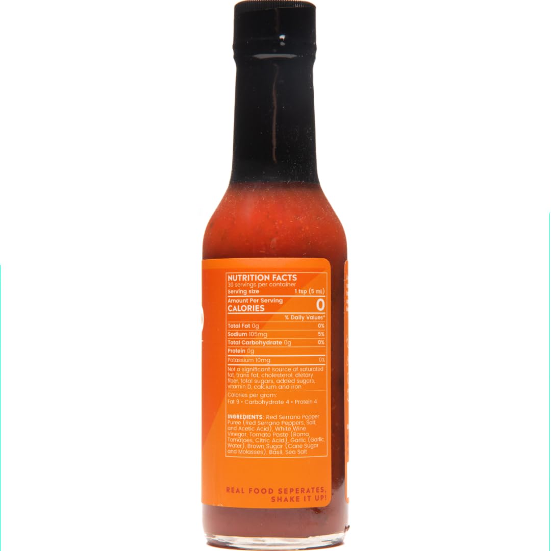 Bravado Spice Serrano and Basil Hot Sauce, Gluten Free, Vegan, Low Carb, 5 Fl Oz