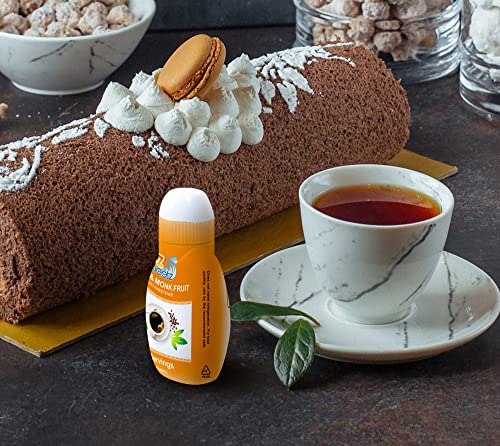 Ez-Sweetz Stevia & Monk Fruit (1.36Oz - Liquid Sweetener 300 Servings/Bottle)