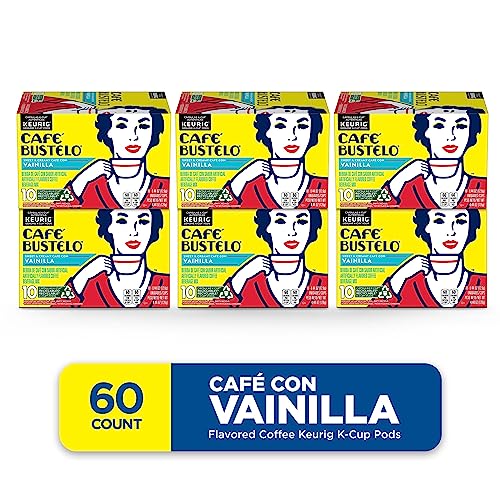 Caf   Bustelo Sweet & Creamy Caf   con Vainilla Flavored Coffee, 60 Keurig K-Cup Pods