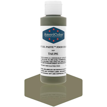 AmeriColor, Taupe, 4.5 Ounce Bottle, Soft Gel Paste Food Color