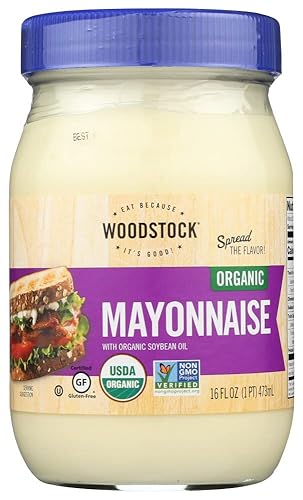 Woodstock Farms Organic Mayonnaise 16 Ounce Jar - 12 Per Case.