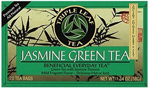 Triple Leaf Tea Jasmine Green Tea - 20 Tea Bags, Pack of 3