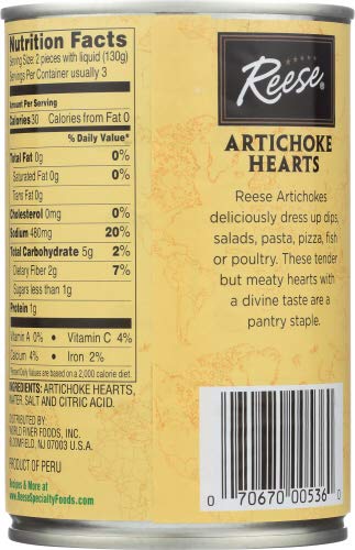 Reese Large Artichoke Hearts Non Gmo, 14 Ounce (Pack Of 12)