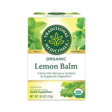 TRADITIONAL MEDICINALS TEA LEMON BALM ORG 16 BG