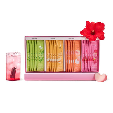 Osulloc Cold Brew Tea Gift (20 Count, 4 Flavors X 5 Ea) | Assorted Korea Iced Tea Bag Gift Sampler Set For Summer | Easy-To-Go Stick Type Tea Bag Series | Enhanced Blended Tea From Jeju