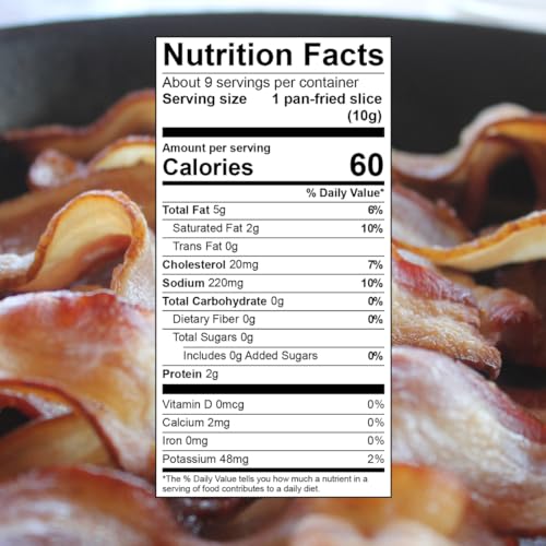 Wellshire Farms 8 oz Organic Uncured Bacon - Made from Organic Pork with Sea Salt & Celery Powder, No Nitrates or Nitrites Added