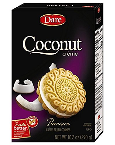 Dare Coconut Creme Filled Cookie, Peanut Free, 10.2 Ounces (Pack Of 12)