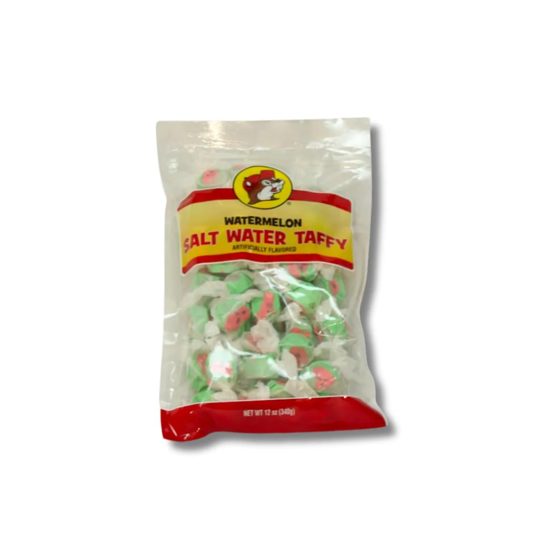Buc-ees Taffy Candy Mix – Chewy & Fruity Salt Water Taffy – 12 oz Big Bag for Treats, Piñatas & Easter Baskets