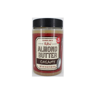 Trader Joes Raw Almond Butter Creamy Unsalted 16oz