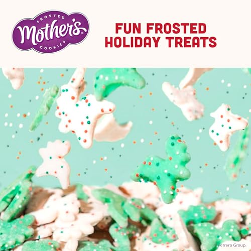 Mothers Frosted Cookies, Limited Batch Reindeer Games, stocking stuffer, Christmas Shortbread Animal Cookies, Resealable Bag, 9