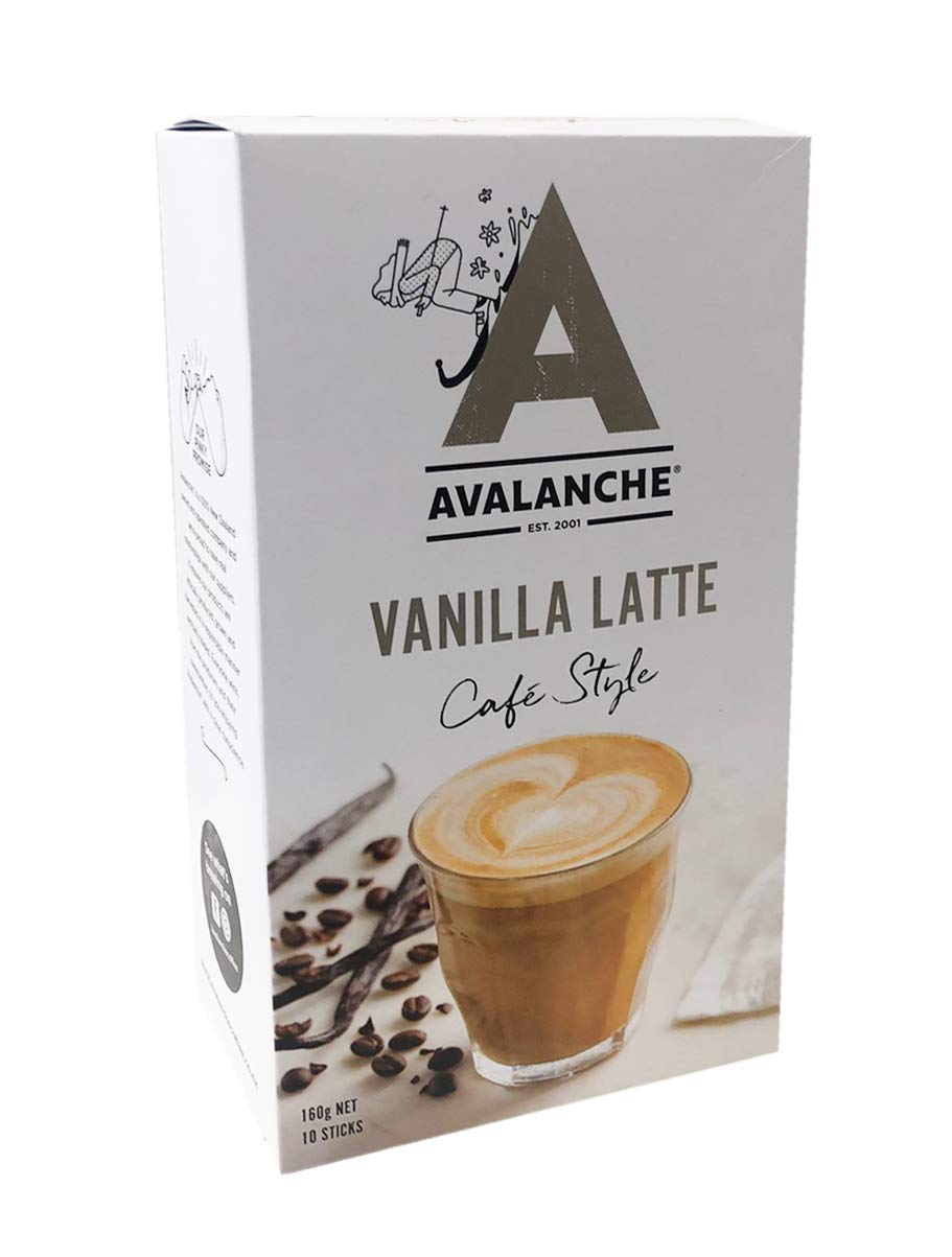 Avalanche Cafe Style Sweet Coffee Box, 10 Sticks (Vanilla Latte)