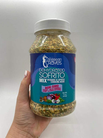 Caribbean Craves - Dehydrated Sofrito Mix | No-MSG, Vegan, Keto Friendly, Natural Ingredients (15oz x 1) 15oz