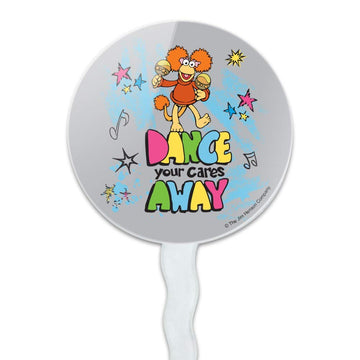 GRAPHICS & MORE Cupcake Picks Set of 6 - Cartoon Dance Your Cares Aware - Multi Color - Acrylic Toppers for Decoration