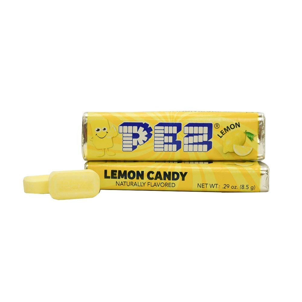 V RIVER FINN Pez Candy Refill Rolls, 25 Count, Choose Your Favorite Flavor (Lemon)