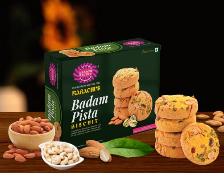 Karachi Bakery Pista Almond Biscuits, 400G