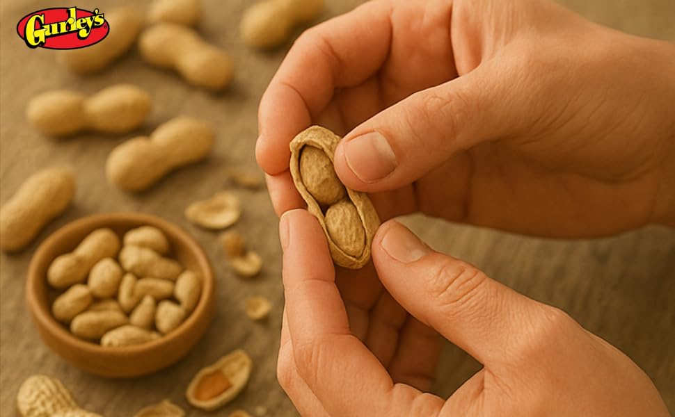 Gurley'S Jumbo Peanuts In-Shell, Fire Roasted & Salted In Shell Peanut, Bulk Party Pack, 10 Lb Box - Premium Salty Snack For Eve