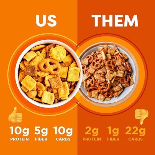 Catalina Crunch Protein Grab & Go Snack Mix with Cheese Crisps | 16g Protein, 2g Sugar per Pouch | Good Source of Fiber, Keto, G