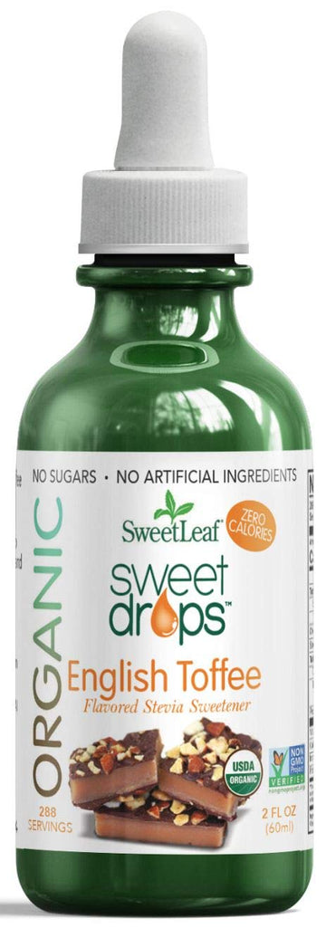Sweetleaf Sweet Drops English Toffee Liquid Stevia Sweetener - English Toffee Stevia Drops, Zero Calories, Zero Sugar, Non-Gmo, 