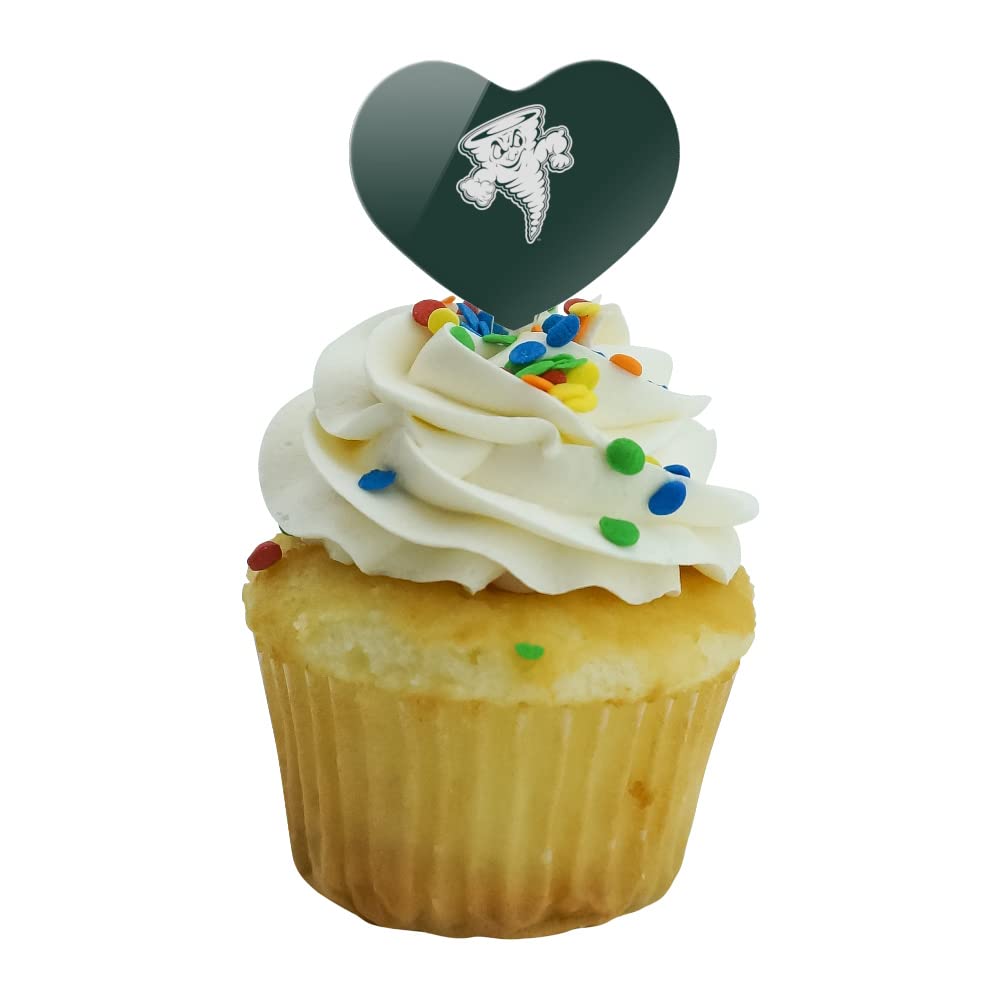 GRAPHICS & MORE Cupcake Picks Set of 6 Acrylic Heart Toppers Lake Erie College Model CUPT.HRT.ACR.6PK.CLCERI500B