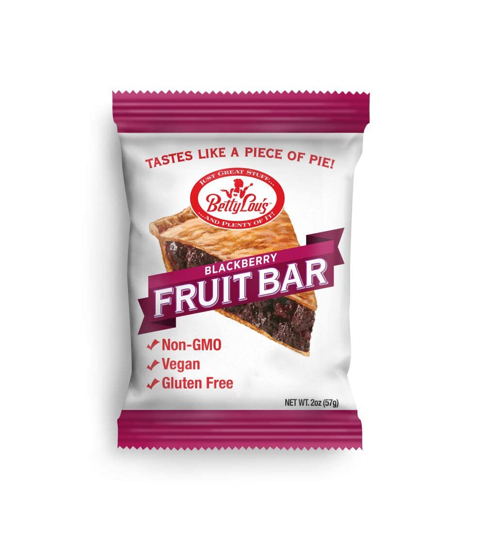 Betty Lou'S Fruit Bars | Blackberry Pack Of 12 | Gluten Free, Vegan, Non Gmo | Deliciously Healthy Snacks Made With All Natural