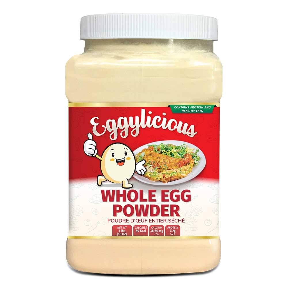 Eggylicious Egg Whole Powder  Dried Natural Protein Powder  Made From Fresh Eggs  Pasteurized Non-Gmo  No Additives 1Lbs(16Oz)