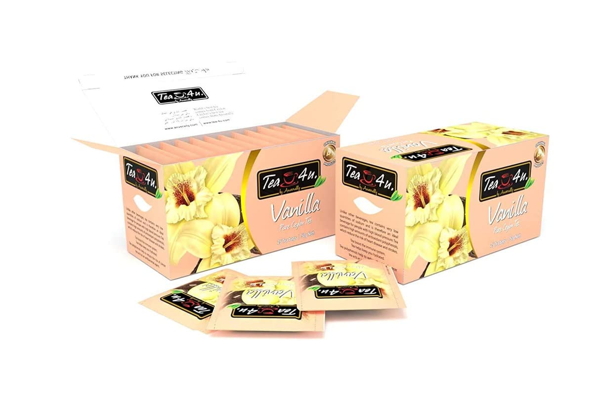 Tea4U Flavored Black Teabags - Original Ceylon Tea (Vanilla)