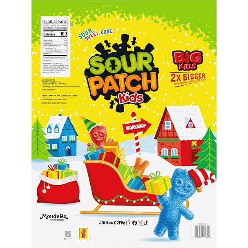 SOUR PATCH KIDS Big Kids Soft & Chewy Candy Holiday Advent Calendar  24 Days (48 Pieces of Candy)