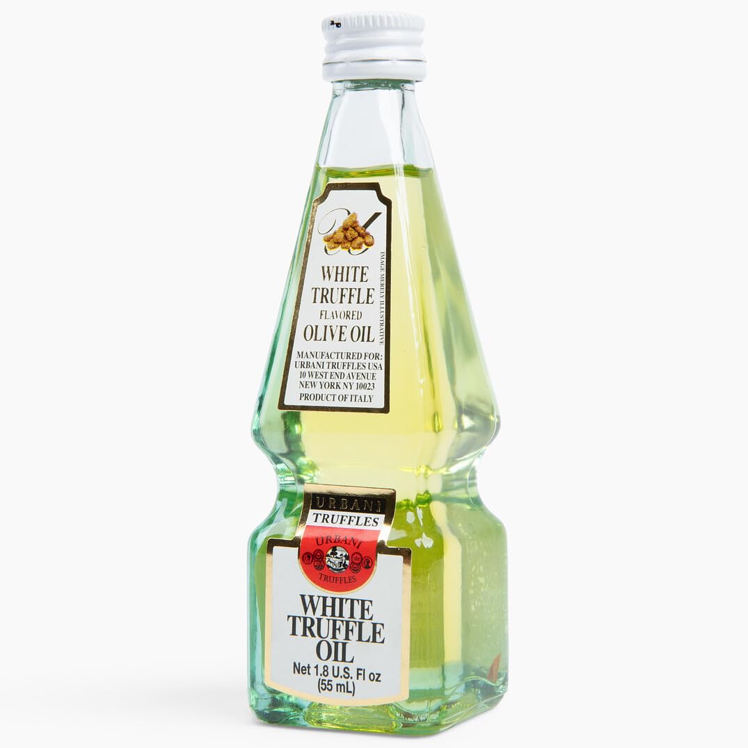 Urbani Truffles Natural White Truffle Oil, All-Natural Vegan Culinary Oil, 1.8 fl oz (55 ml), Perfect for Fish, Salad, Pasta, and Meat