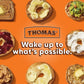 Thomas Blueberry Bagels, 6 Pre Sliced Bagels with No High Fructose Corn Syrup, 20 Oz Bag