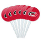 Graphics & More Carolina Hurricanes Logo Cupcake Picks Toppers Decoration Set Of 6