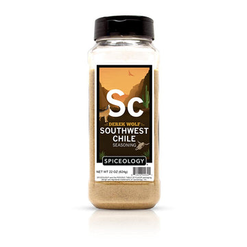 Spiceology & Derek Wolf - Southwest Chile Seasoning - Hatch Chile Barbeque Rubs, Seasonings And Spice Blends - Use On: Chicken, Pulled Pork, Shrimp, Tacos, Salsa, Chili, Eggs, Steak Or Enchiladas - 22 Oz