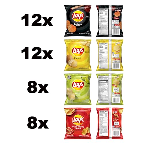 Lay s Potato Chips, Classic Chips Variety Pack, 1 Ounce (Pack of 40)