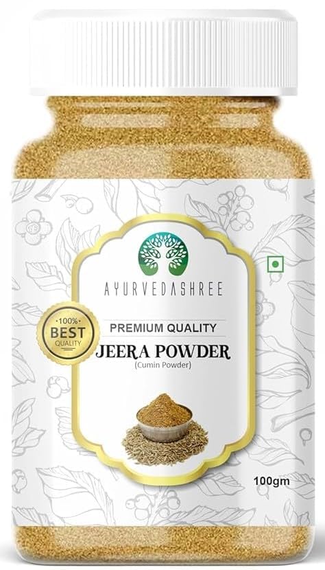 AYURVEDASHREE Cumin Seed Powder (Jeera Powder) Spice 100g, All Natural | 100% Pure | NON-GMO | Vegan | Indian Origin