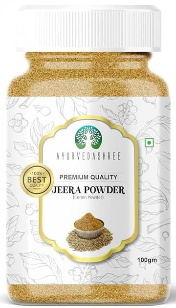 AYURVEDASHREE Cumin Seed Powder (Jeera Powder) Spice 100g, All Natural | 100% Pure | NON-GMO | Vegan | Indian Origin