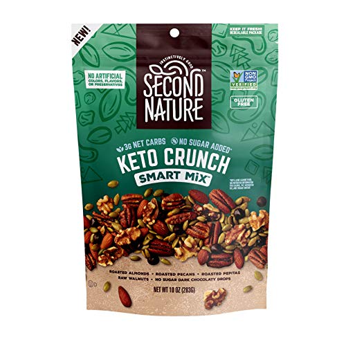 Second Nature Keto Crunch Smart Snack Mix 10 Oz. Resealable Pouch Pack Of 1 - Certified Gluten-Free Snack