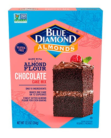 Blue Diamond Almonds Flour Gluten-Free Baking Mix, Chocolate Cake, Multicolor, 12.5 Oz