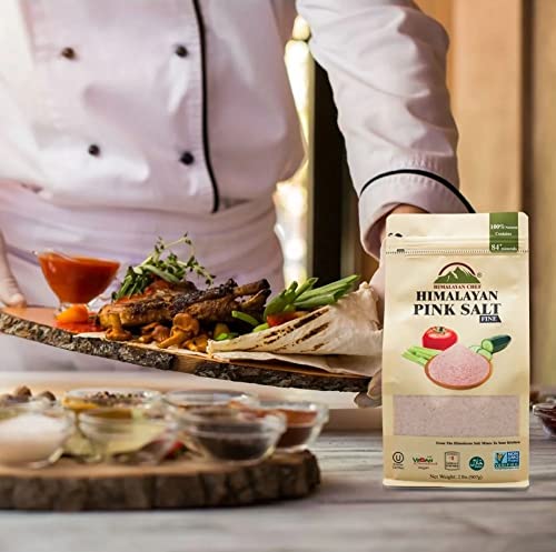 Himalayan Chef Pink Himalayan Salt, Fine Grain, 2 Pound (Pack of 2), Coarse Grain