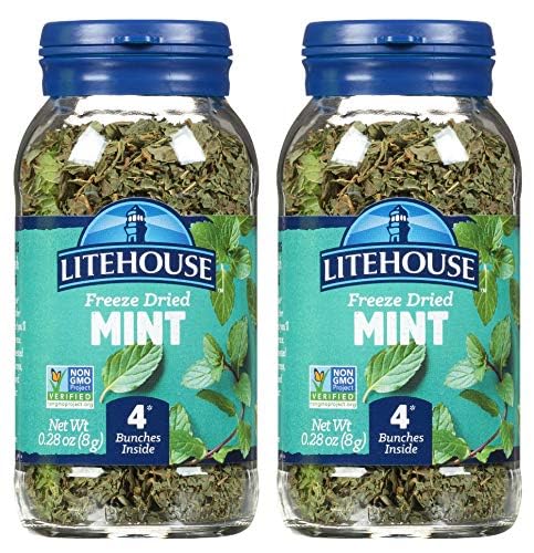 Litehouse Freeze Dried Mint - Gluten Free, Vegetarian, Keto - 0.28 Oz (Pack of 2)