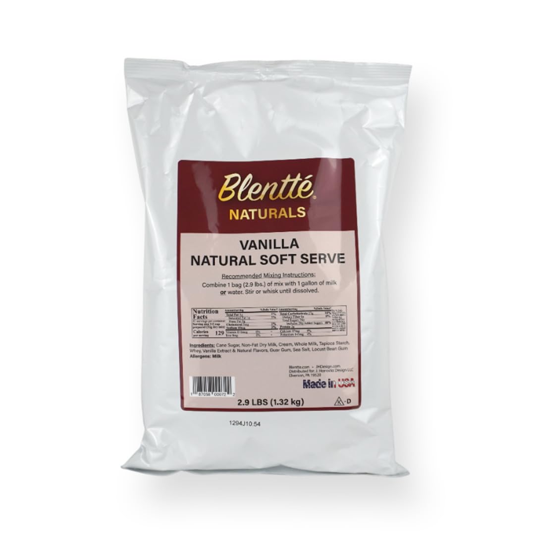 Blentte Soft Serve Ice Cream Mix - Natural Creamy Softserve Powder for Frozen Dessert Maker, Homemade Icecream, Gelato, or Yogur