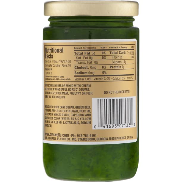 Braswell Jelly Pepper Green, 10.5 Oz