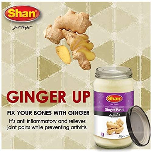 Shan Ginger Paste 24.69 Oz (700G) - Traditional Taste Enhancing Minced Ginger Cooking Paste From Fresh Ground Ginger - Vegan - Airtight Glass Jar