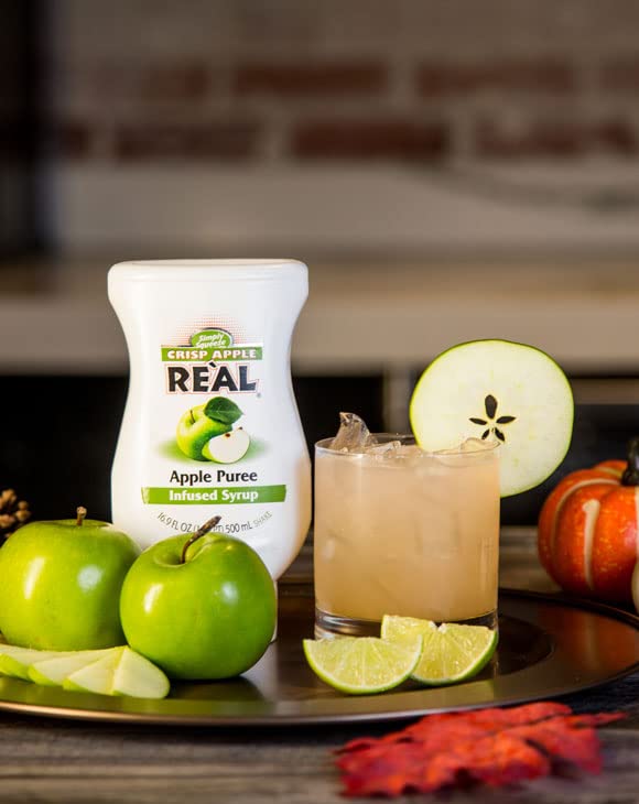 Crisp Apple Rel Infused Exotics  Apple Puree Infused Syrup  16.9 FL OZ Squeezable Bottle (Pack of 3)