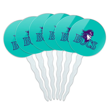 Florida Southwestern State College Secondary Logo Cupcake Picks Toppers Decoration Set of 6