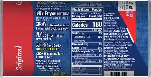 Pillsbury Grands! Southern Homestyle Biscuits, Original, 8 Ct, 16.3 oz