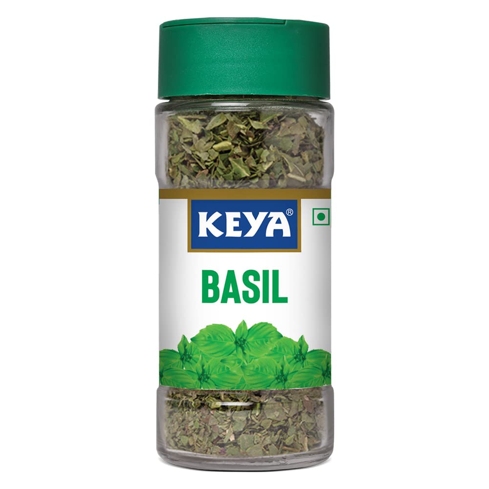 Keya Basil For Pizza/Pasta Seasoning (Freeze Dried), Imported Herb Sprinkler,12Gm