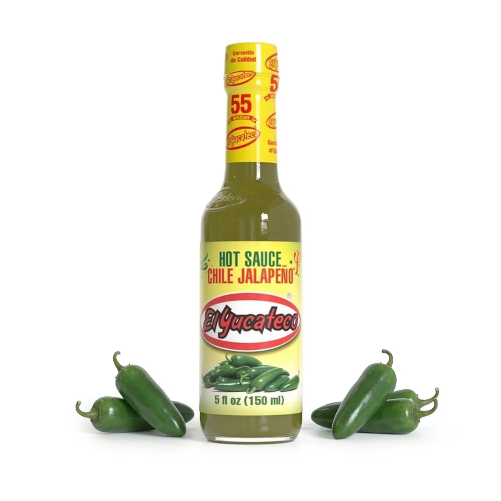 El Yucateco Jalapeo Hot Sauce, Authentic Mexican Green Jalapeo Pepper Sauce, Mild Heat, 5 fl oz, Pack of 1
