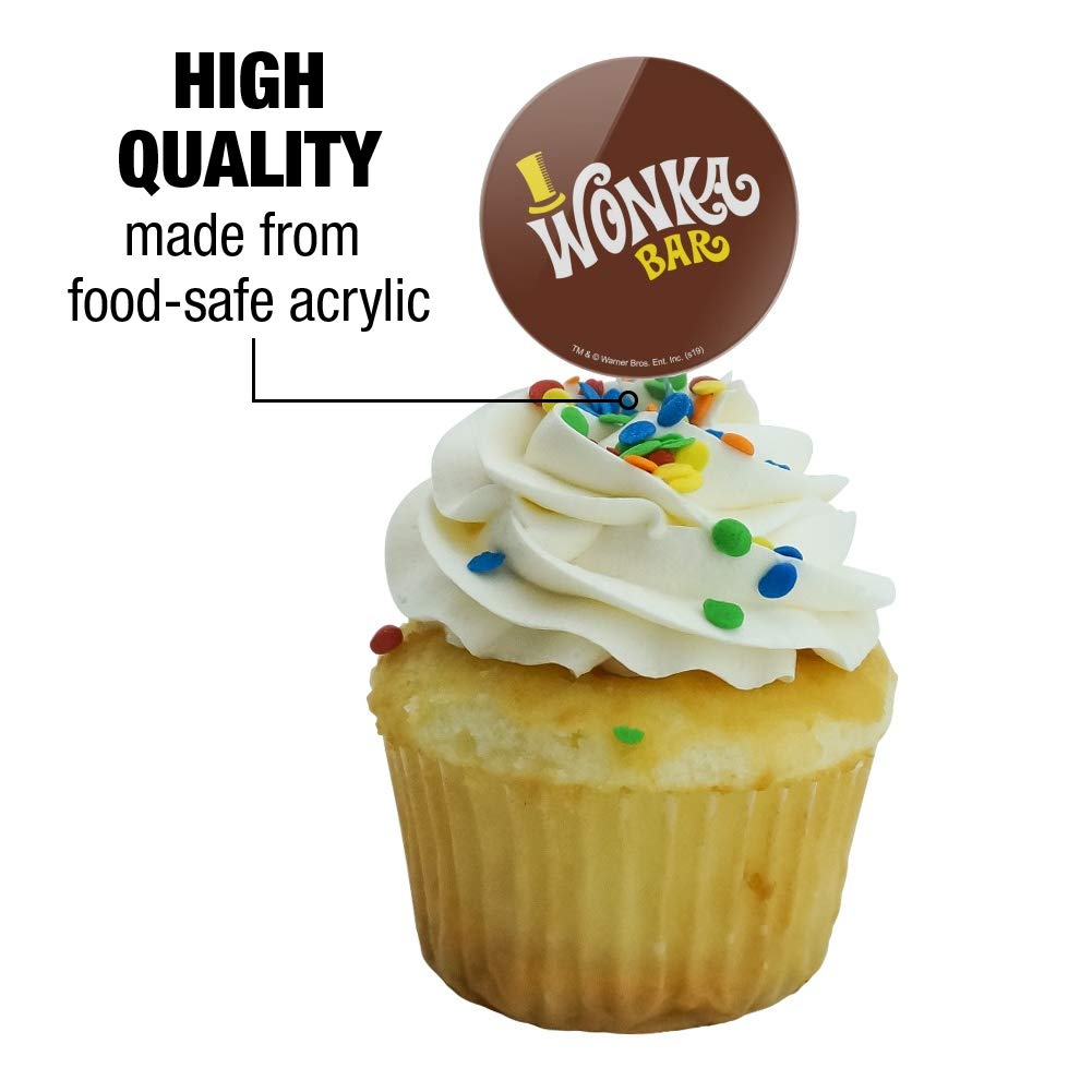 GRAPHICS & MORE Cupcake Picks Set of 6, Willy Wonka Chocolate Factory, Multi-Color, Model CUPCAKE.ROUND.WBGAM092.Z004894_8