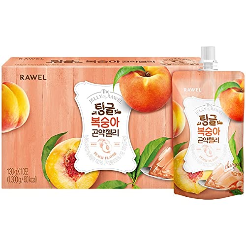 Rawel Thingle Delicous Konjac Jelly 1box (130g x 10packs) / Sugar Free/Low Calories/Fruit Flavor Jelly with low carb/Drinkable Z