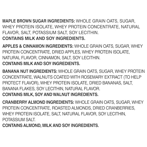 Quaker Instant Oatmeal, Protein 4 Flavor Variety Pack, 7G+ Protein, Individual Packets, 24 Count